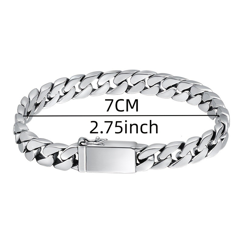 High-Quality Fashion Personality Miami Cuban Chain Men's Metal Bracelet Trendy Classic Party Jewelry_voghion.com