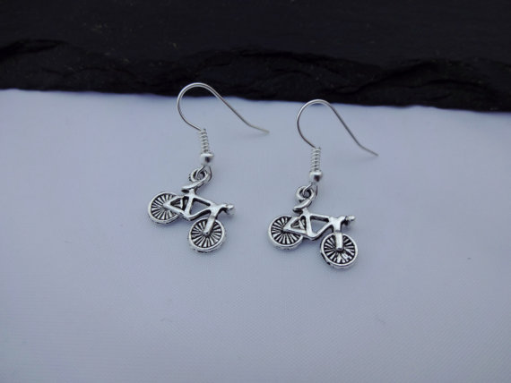 Ciondolo vintage per orecchini da bicicletta in lega d'argento_voghion.com