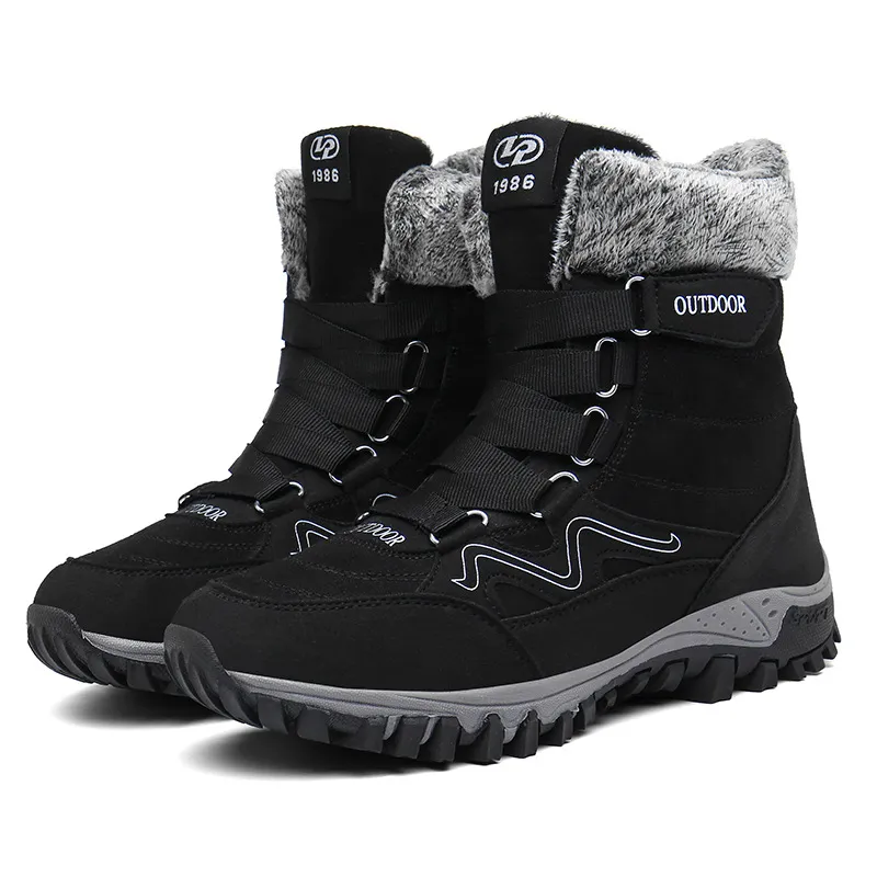 Leather With Fur Super Warm Snow Men Winter Work Casual Shoes Sneakers Ankle Boots Female_desvips.com