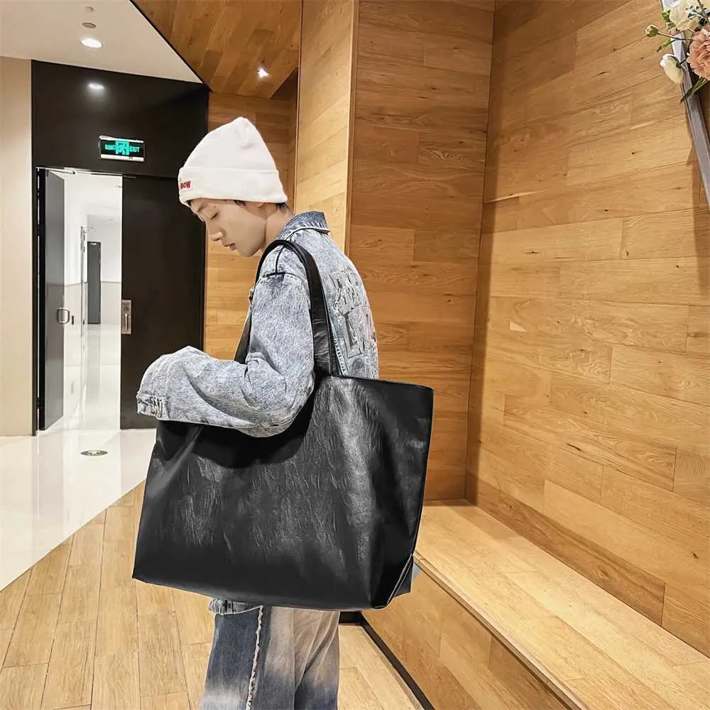Oversized Tote Bag Women Lightweight Soft Leather Shoulder Bag_voghion.com