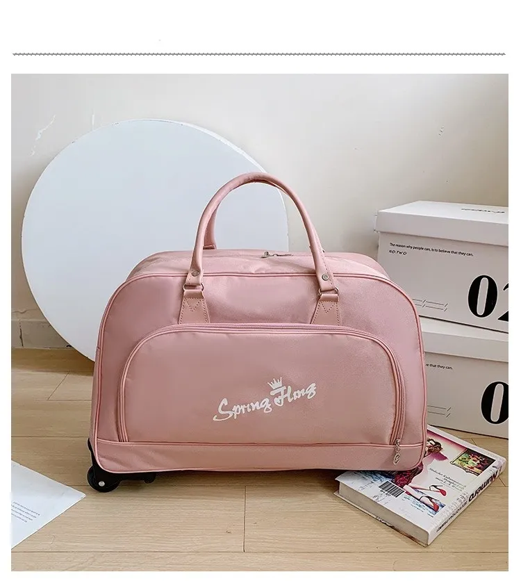 Large Capacity Trolley Handbag Foldable Thickened Wearresistant Boarding Case Home Storage Travel Convenient Bag_voghion.com