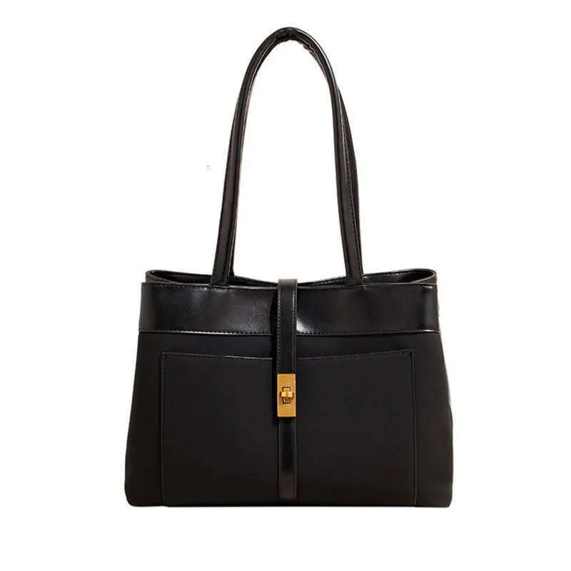 Women's Large Capacity Commuter Niche Design Casual Everything Simple Fashion Pu Texture Single Shoulder Portable Bucket_voghion.com