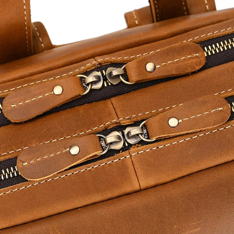 Mochila para portátil de 14" y 15,9" de piel auténtica para hombre, de piel de Caballo Loco, 240902_voghion.com