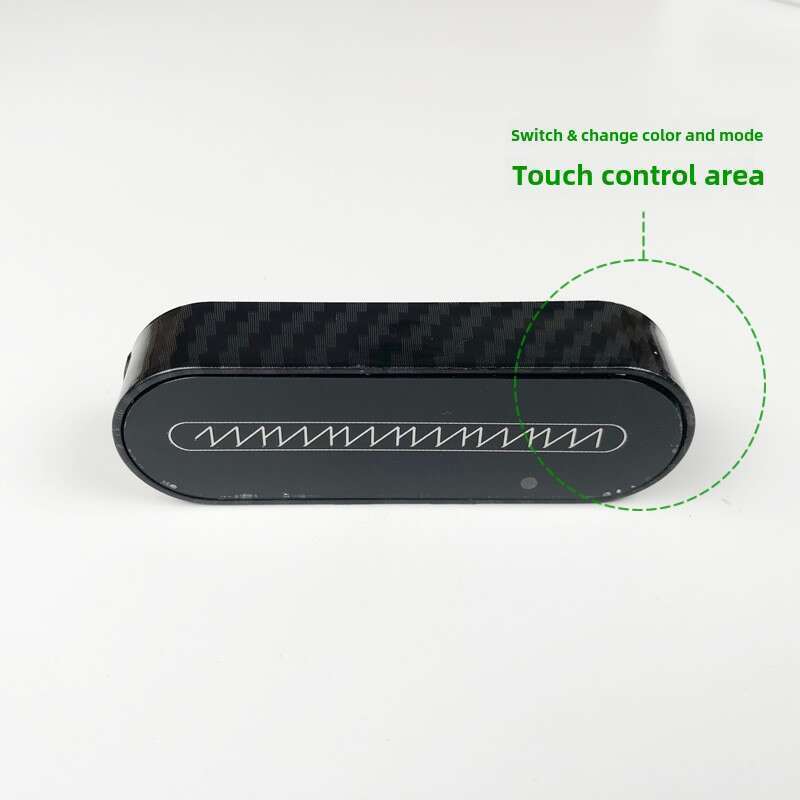 Luz ambiente de ventilação de aromaterapia de carro LED, padrão monocromático de sete cores que pode ser alterado, carregamento de bateria integrado,_voghion.com