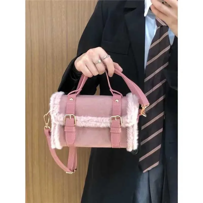 Herbst und Winter Damen Neue High-End Cambridge Einzigartiges Design Plüsch UmhängetascheMobile Tasche für FrauenC241018_voghion.com