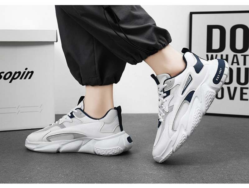 Baskets épaisses en maille respirante pour hommes, chaussures de course à pied, de haute qualité, bout rond, plateforme en caoutchouc, Tenis, nouvelle collection été 2024_voghion.com