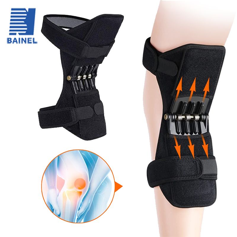 Protection Booster Power Adjustable Knee Pad Support Brace Lift Joint Powerful Rebound Spr Force for Gym Runn_voghion.com