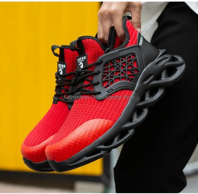 Männliche Turnschuhe Herren Sicherheitsarbeitsstiefel für Mann Stahlkappe Antismashing Arbeitsschuhe Drop Protective 221007_voghion.com