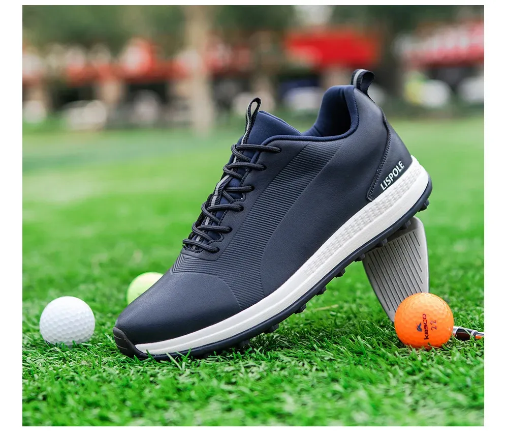 Bequeme Schuhe Herren Große Größe 39-48 Professionelle Spikeless Sneakers Rutschfeste wasserdichte Golf-Walking-Schuhe 241213_voghion.com
