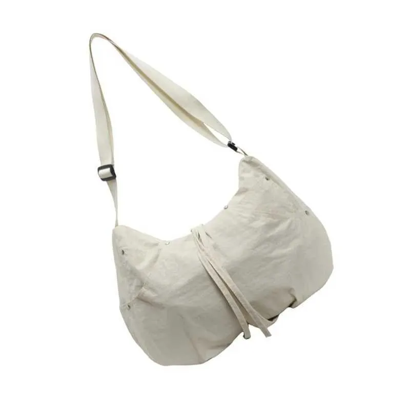 Borsa a tracolla casual alla moda di grande capacità, pratica borsa a tracolla in nylon con tracolla regolabile singola per le donne C241214_voghion.com