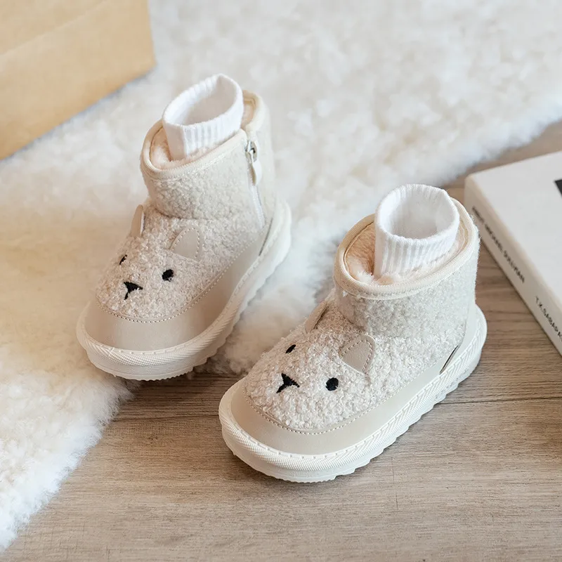 Infant Snow For Children 2025 Cute Cartoon Little Toddler Plush Thick Warm Cotton Shoes Cutefeet Kids Winter Boots Sizes_desvips.com