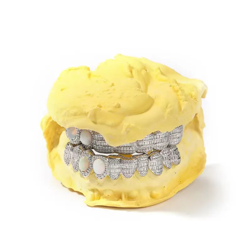 Exclusive Customization Moissanite Teeth Grillz Iced Out Hop Sier Decorative Braces Real Dia Bg Tooth Grills For Men_voghion.com
