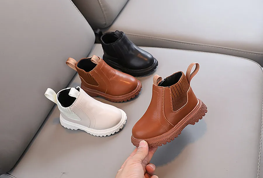 Fashion Kids PU Leather New Winter Children's Shoes Kidsnest Boys Girls Anti Slip Foot Warmer Toddler Snow Boots Size US_voghion.com