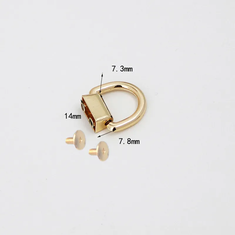 1pcs Metal D-ring Bag Connector Anchor Buckles Arch Bridge With Screws Hanger Hooks Bags Belts Strap Leather Crafts_voghion.com
