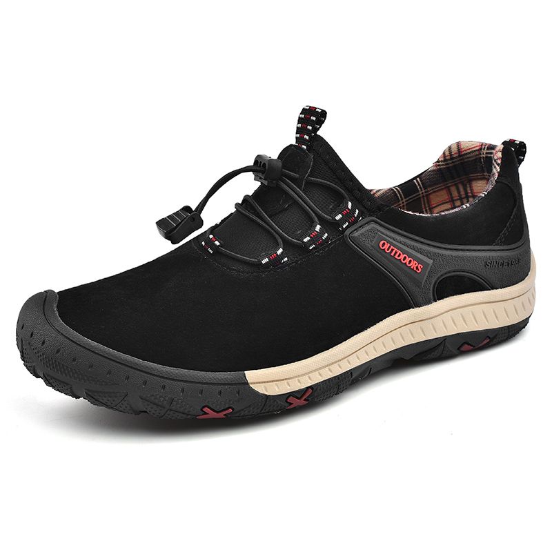 Outdoor Hiking Sneakers Sping Casual Men Shoes Breathable Suede Leather Anti-skid Walking Shoe Hot Sale Footwear_voghion.com