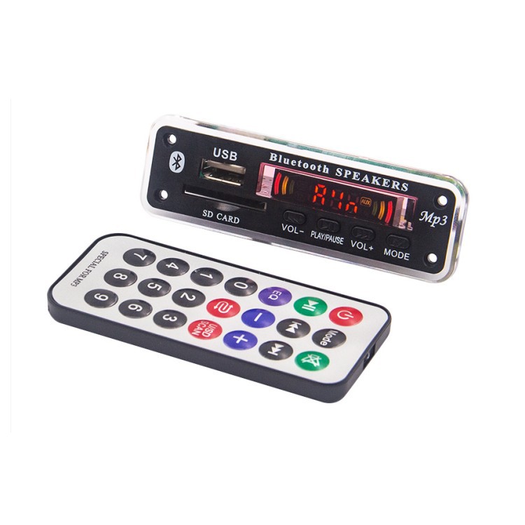 Placa decodificadora de MP3 con manos libres de 6 V y 18 V CC, amplificador de 50 W, reproductor de MP3 con Bluetooth para coche, módulo de grabación USB, radio FM AUX para altavoz_voghion.com