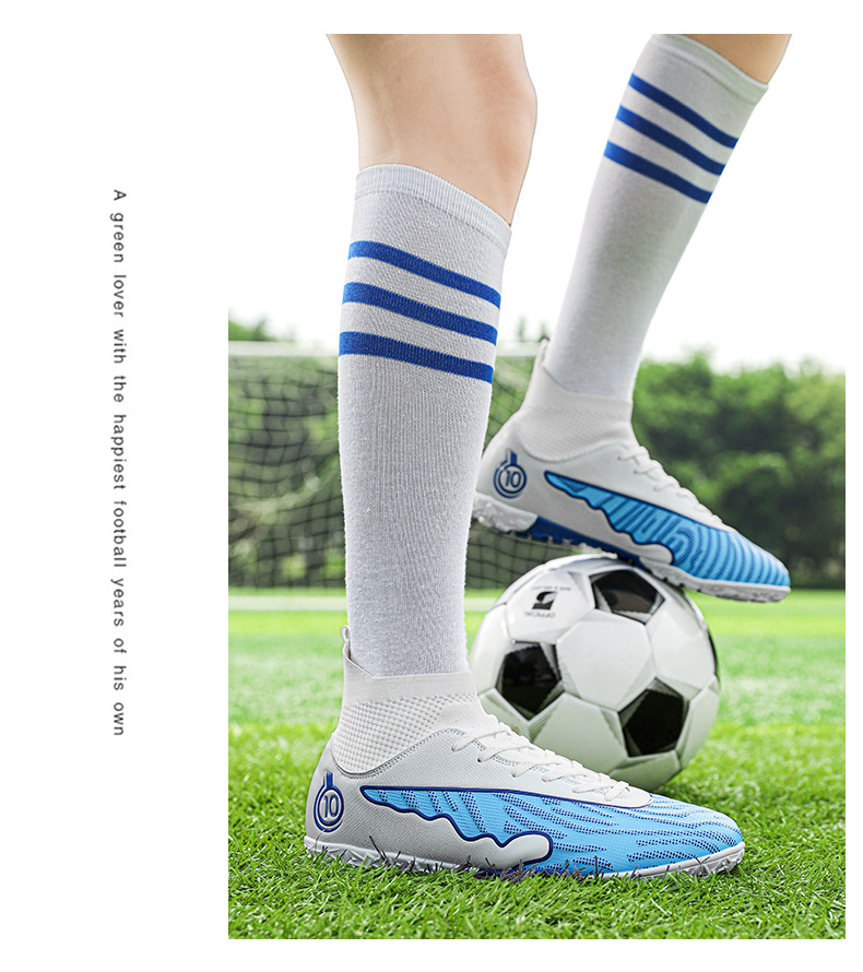Soccer shoes Men's and women's spike crushing student game training shoes_voghion.com
