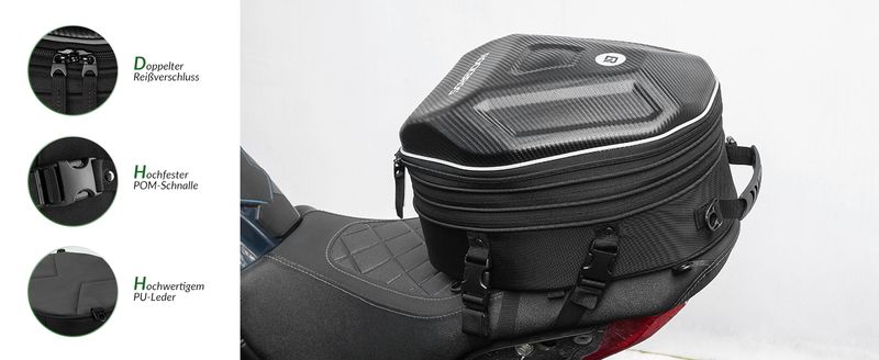 ROCKBROS Heck Motorrad Sitztasche Wasserdicht Mit Regenschutz Rucksack_voghion.com