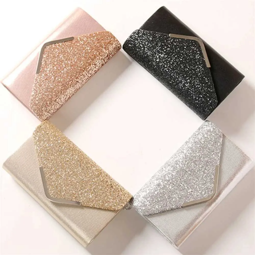 Womens envelope evening chain shoulder bag sparkg banquet ps wallet womens wedding party clutch mini handbag Y241019_voghion.com