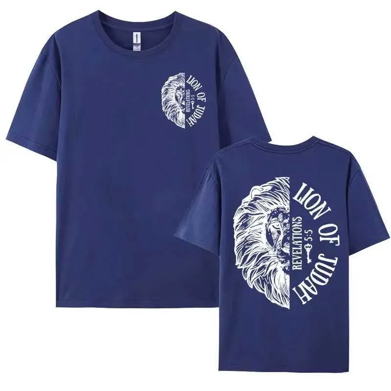 Lion of Judah Catholic Tshirt Jesus Loves You T Shirt Aesthetic Christian Apparel T-shirt Men Womens Summer Fashion_voghion.com