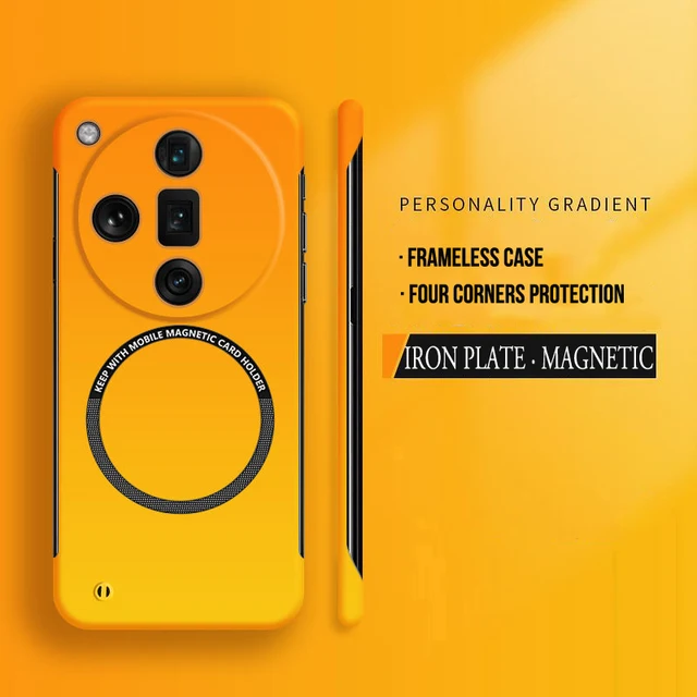 Hard PC Gradient Color Frameless Phone Case For Oppo Reno 5 6 8 Find X3 Lite X6 Pro X7 Ultra Magnetic Matte Thin Cover_voghion.com