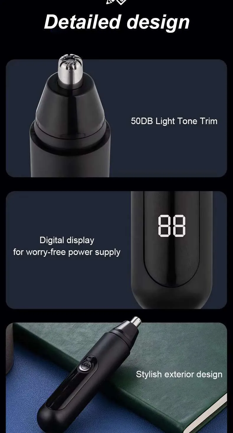 Electric Nose/Ear Trimmer - Low Noise Portable_voghion.com