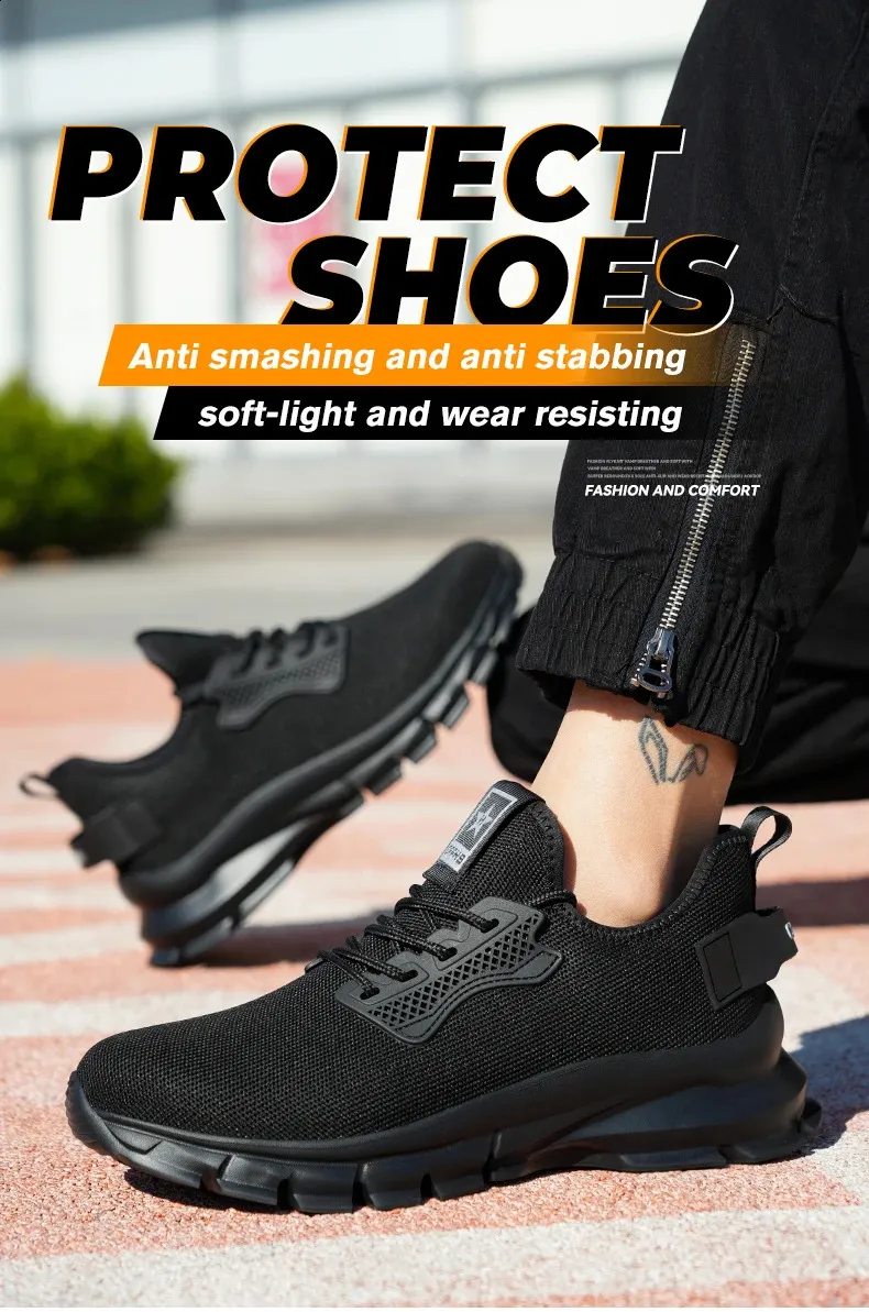Chaussures de sécurité confortables, respirantes, anti-écrasement et anti-perforation, à semelles souples 250122_voghion.com