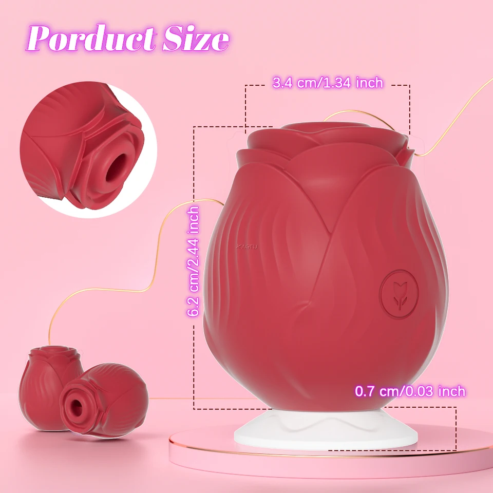 Rose Sucking Vibrator And Clitoral Stimulator For Women_voghion.com