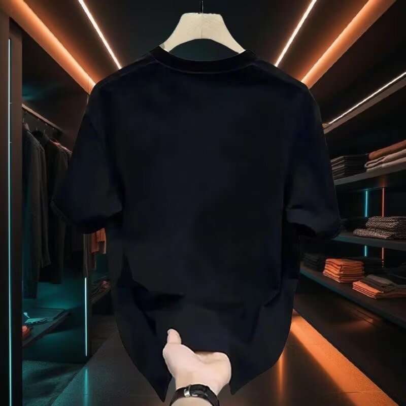 2024 Summer Alphabet Printed Simple Versatile Short Couples Half Sleeved T-shirt For Men's And Women's Tops_voghion.com