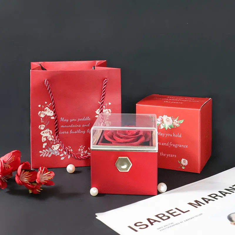 Collane con ciondolo Collana con proiezione con rosa rotante Regalo 100 lingue Ti amo Cuore Gioielli per donne Natale_voghion.com