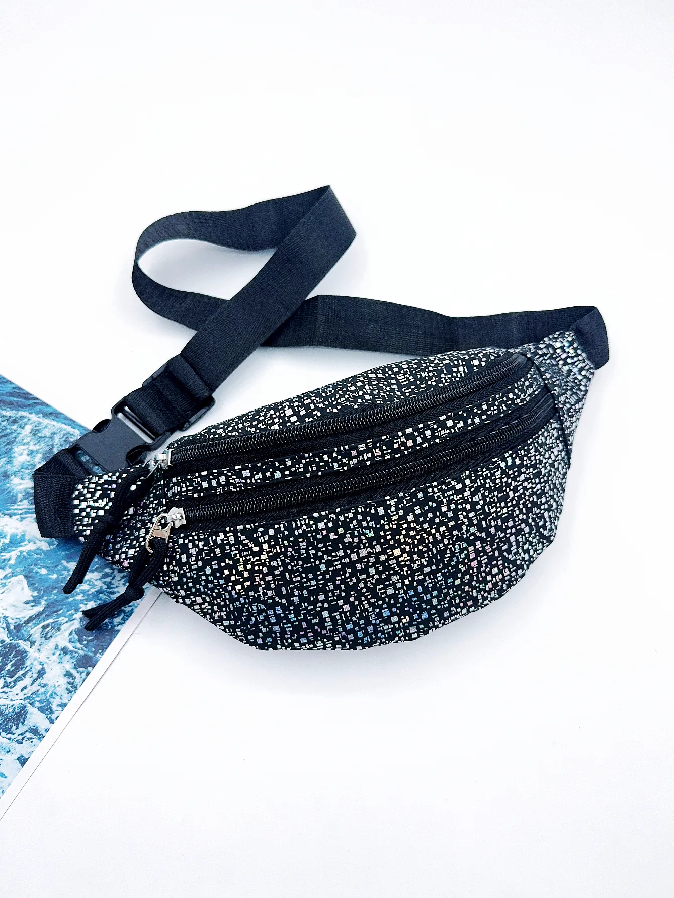 Sparkly Holographic Belt I Travel CrossBody Fanny Packs For Women Fashion Waist Pack Bum Bag_voghion.com