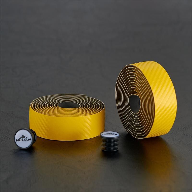 Guidão de estrada, tiras brancas coloridas de bicicleta, PU EVA resistente ao desgaste, equipamento de pilotagem antiderrapante_voghion.com