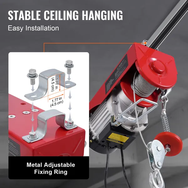 Electric Hoist With Remote Control And Emergency Stop System_voghion.com
