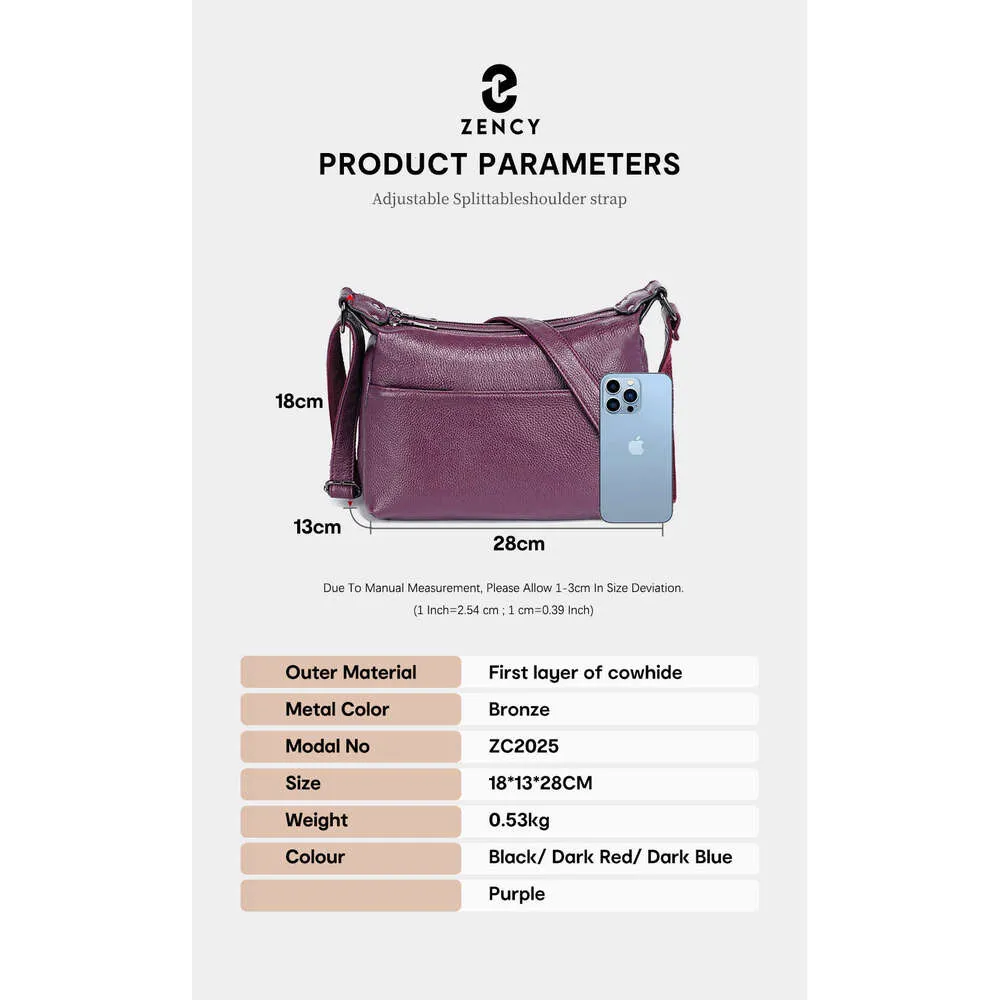 Borsa a tracolla elegante in pelle viola per donna borsa spalla_voghion.com