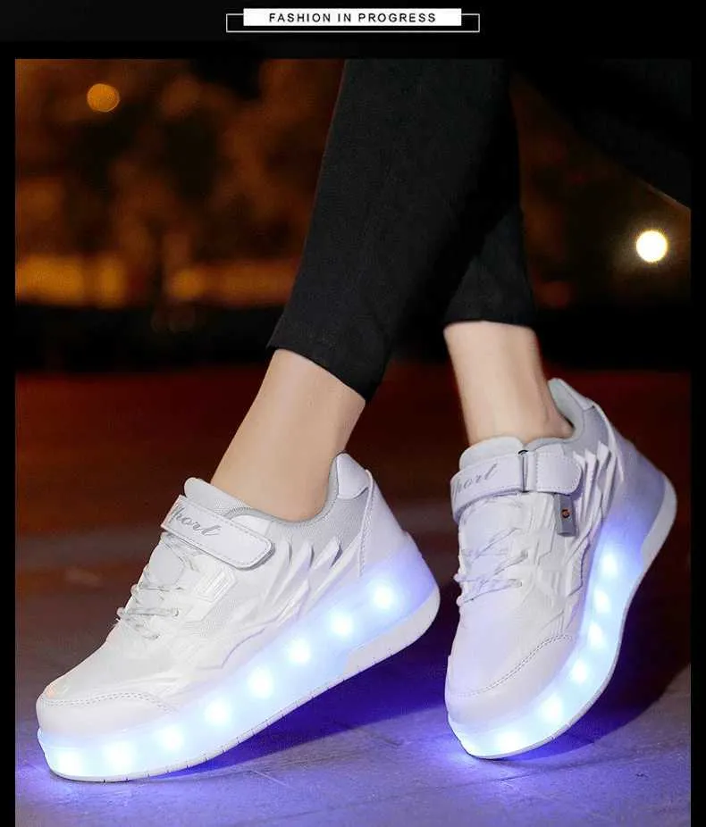 Düz Paten Erkek Kız Yanıp Sönen Işıklar İki Tekerlekli Paten Ayakkabı Led Işıklı Işıklı Spor Ayakkabılar Açık Hava Günlük Ayakkabılar_voghion.com