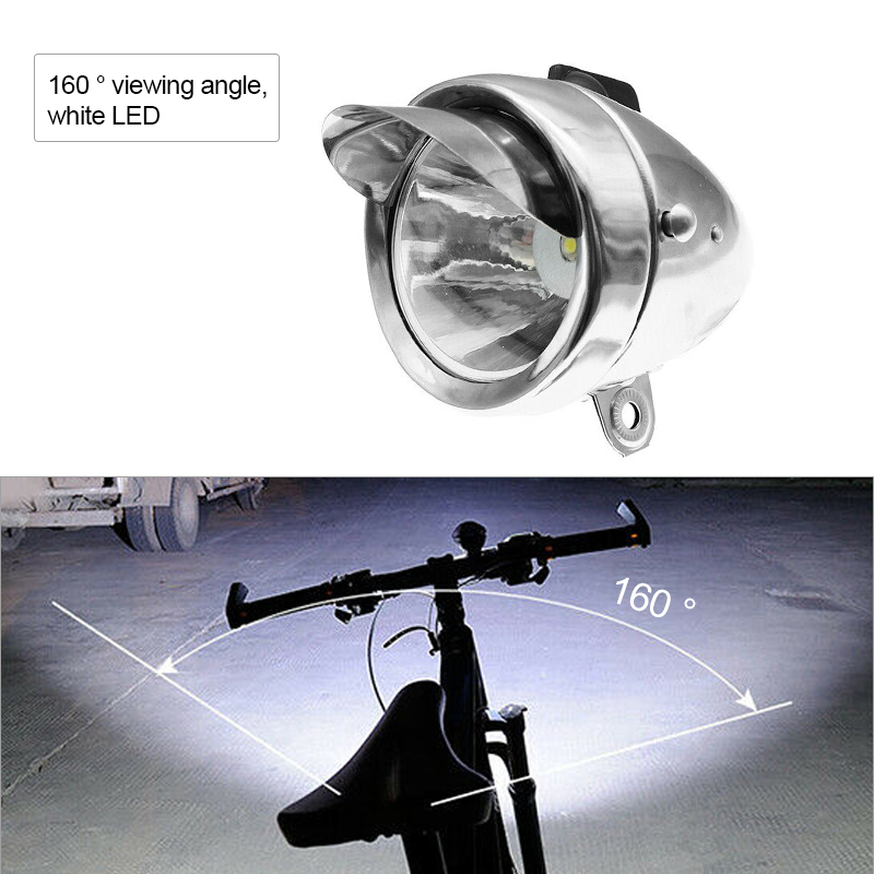Classical Bicycle LED Chrome Vintage Bike Light Headlight Front Retro Head Lamp_voghion.com