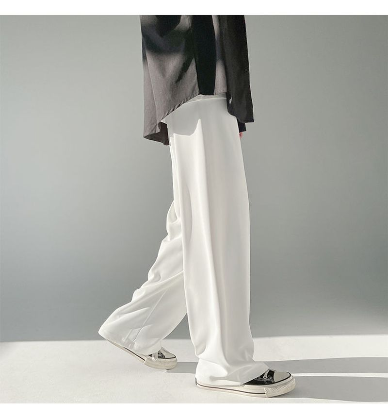 2024 neue Eis Seide Männer Jogger Sweatpan Y2k Streetwear Sportwear Jogging Gym Hose Männlichen Baggy Breites Bein_voghion.com