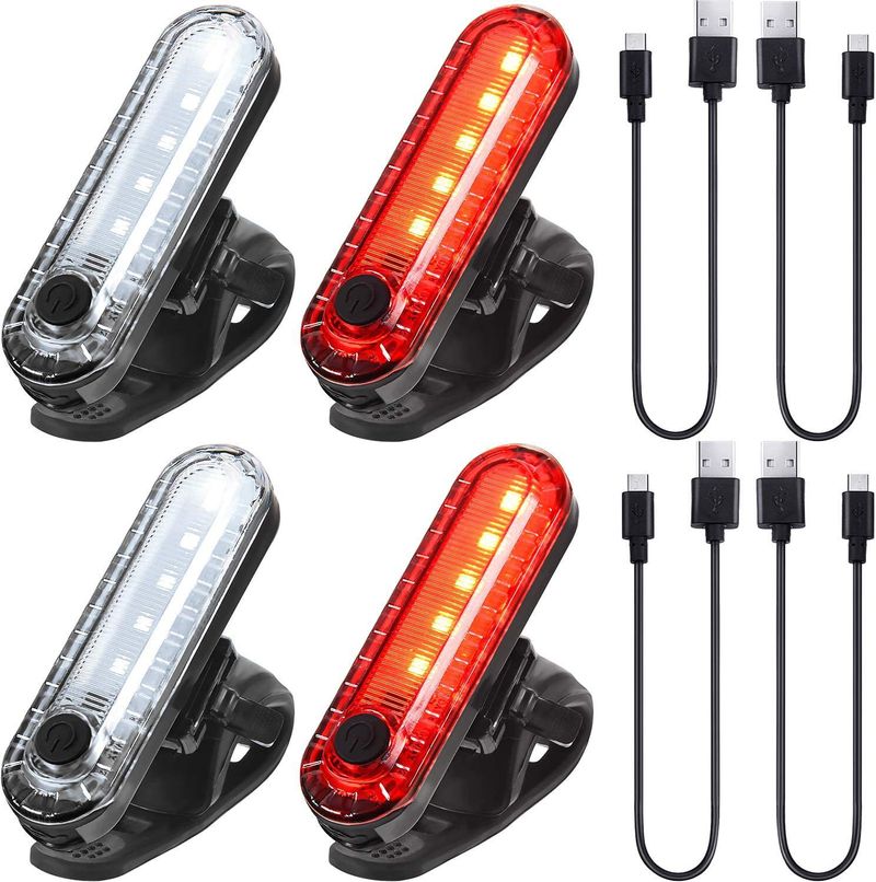 Cross-border 056 Bicycle Ail Brigh LED Nigh Ligh Oudoor Waerproof Mounain Bike Fron And Rear Se Riding_voghion.com