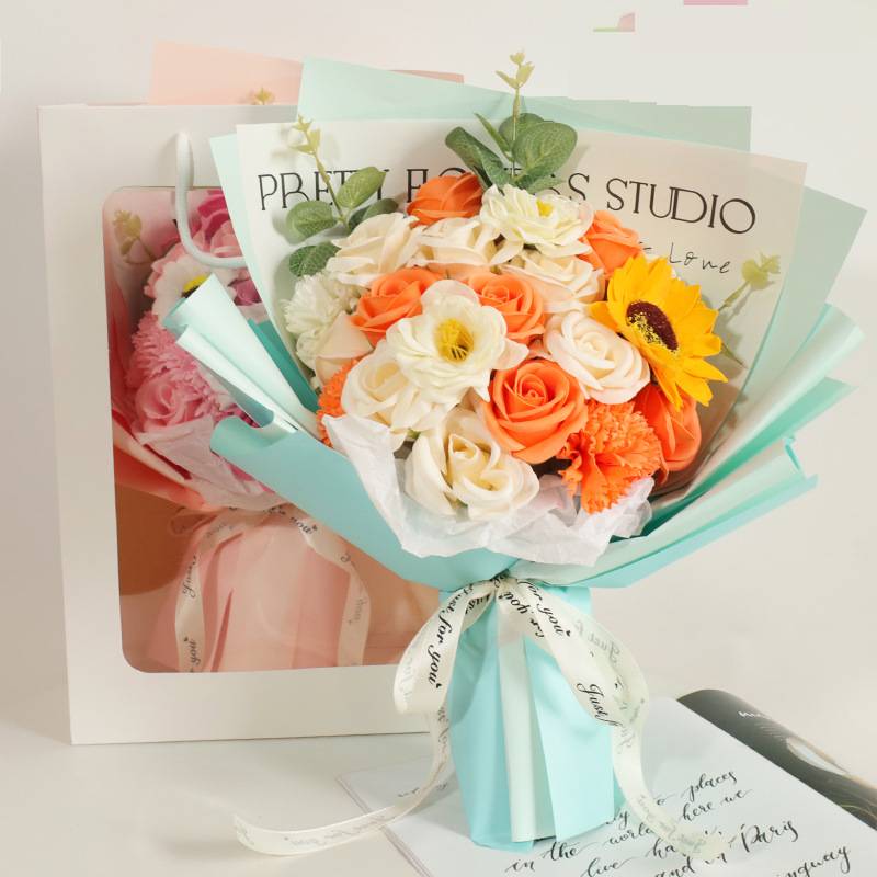 Festival Gifts Christmas Valentine's Day Bouquet For Girlfriend Rose Soap Bouquet Mother's Day Gift Simulated Bouquet Creative Gift_voghion.com