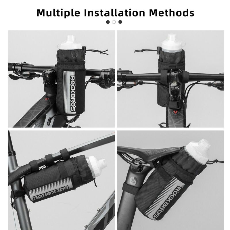 Bicycle Water Cup Holder Kettle Cage Mobile Phone Mount Handlebar Rack Universal Mountain Road Bike 3-in-1 Bike Cup Holder_voghion.com