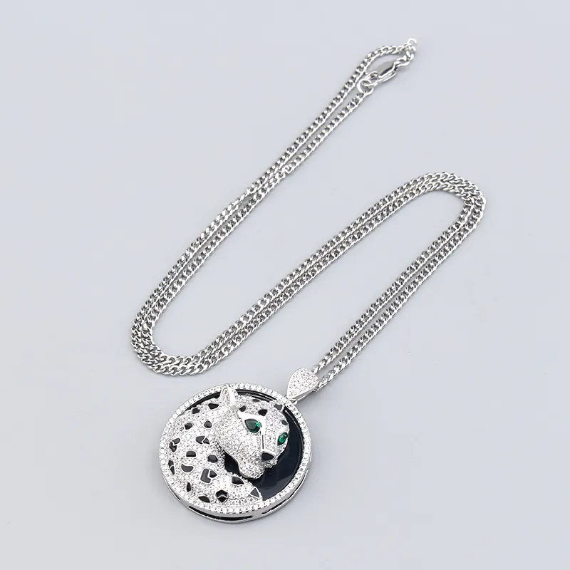 Collier pendentif tête de léopard bijou designer or homme et femme_voghion.com