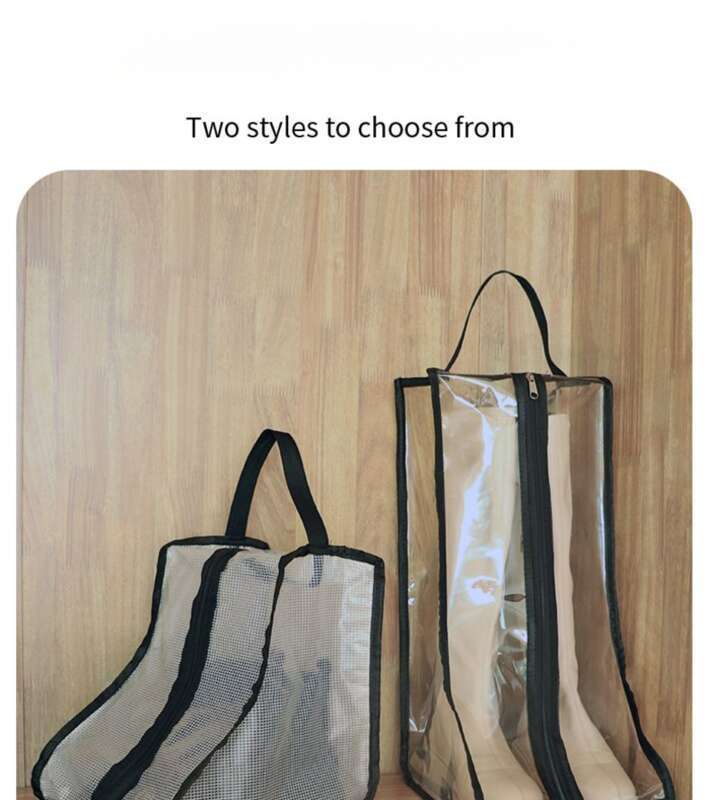 【 8247 People Praised 】 Transparent Dustproof Dormitory Moisture-proof Short Long Boots Shoe Storage Artifact Storage_voghion.com