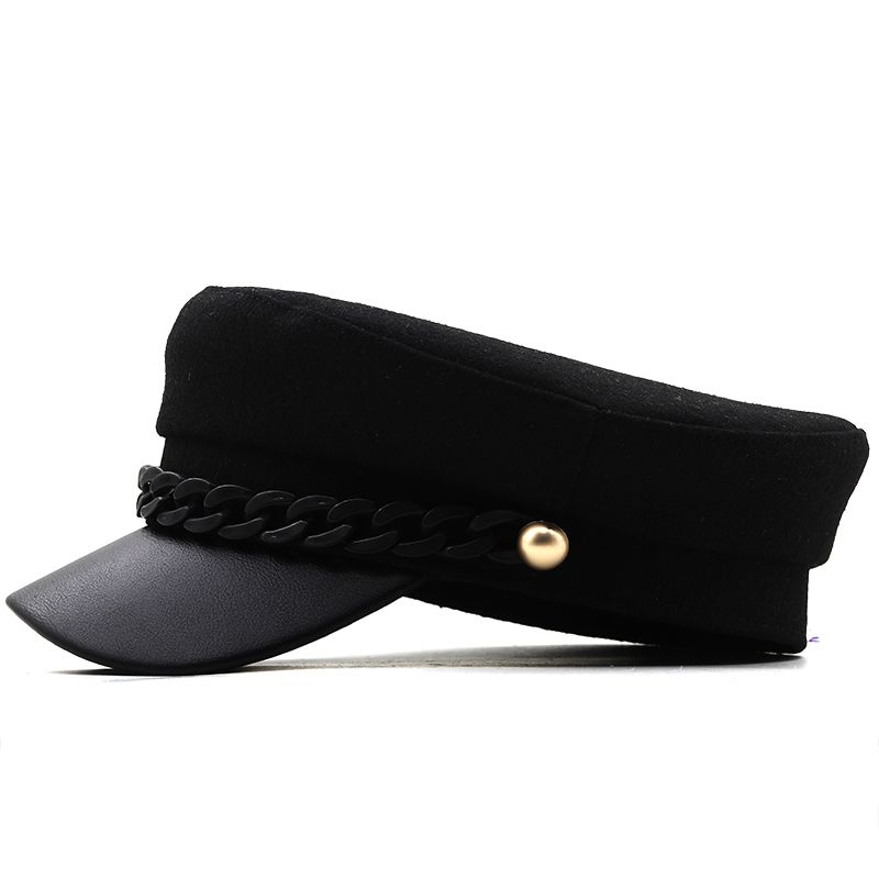 Semplice berretto ottagonale semplice da donna, cappelli autunnali invernali per donne, cappello casual in lana, berretto retrò britannico da pittore_voghion.com