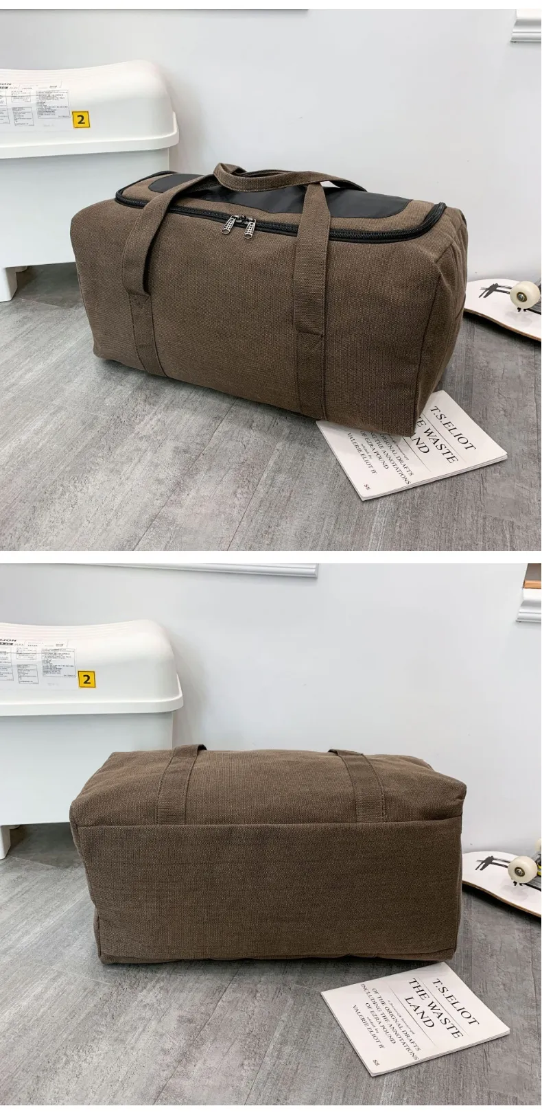 Canvas Travel Bag Durable Handbag Large Capacity Outdoor Sports Storage Lage Backpack Sac De Voyage_voghion.com