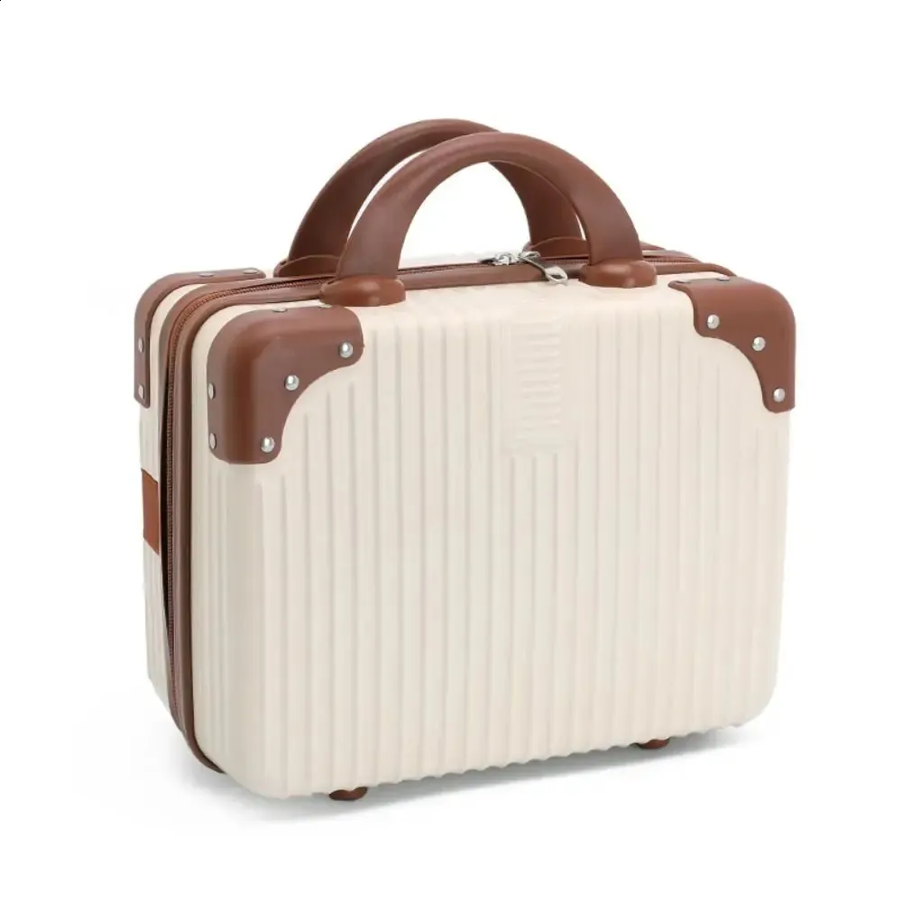 14 Zoll Mini Reeskoffer Portable Kosmetik Haltbar Hand Lage Organizer Make-up Kleng Passwuert Box Boarding Case_voghion.com