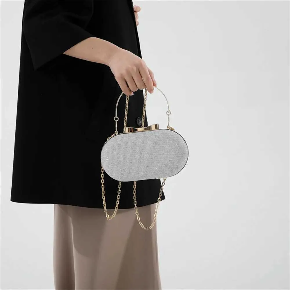 Pochette portefeuille femme rose brillant sequin sac à main 2024 nouvelle mode soirée dix police petit sac de créateur Y241019_voghion.com