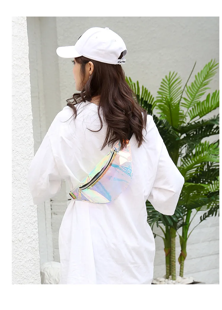 Waist Prsonality Dazzling Lasr Fanny Pack Watrproof Fashion Holographic Chst Bag Cross-Body Pockt Closur Coin_voghion.com