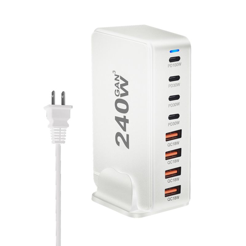 Încărcător de birou multifuncțional de mare putere, 240W GaN Multiport 268WPD, nou_voghion.com