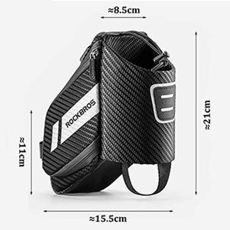 ROCKBROS Bike Saddle Bag, Bicycle And Tool Bag With A Bottle Holder_voghion.com