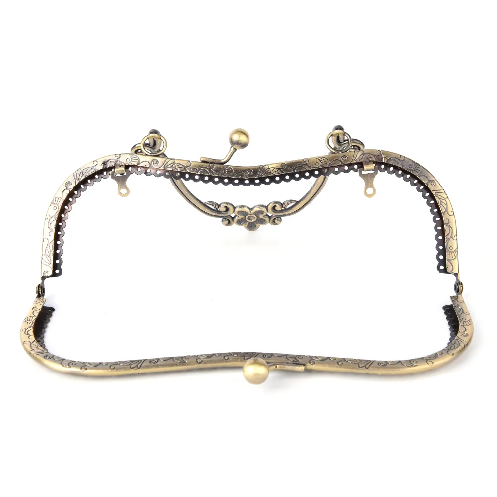 1X 20.5cm Vintage Women Purse Clutch Bag Clasp Handle DIY Handbag Frame_voghion.com